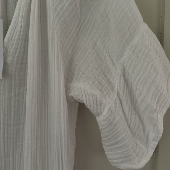 Michael Stars White Smocked Waist Katelyn Dress - Picture 10 of 16